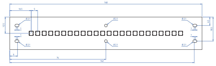 CB-drawing-24x-midpower-3030 for Silicone linear collimators