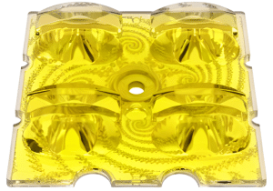 Yellow street lighting optic